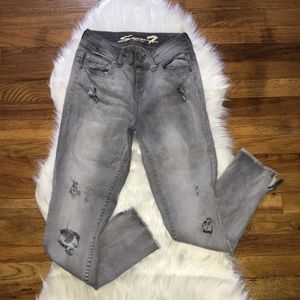 Seven 7 Ankle Skinny Wave Hem Unique EUC
